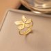 Uniquely Designed Gold Flower Irregular Stripe Earrings For Women's New Light Luxury Earrings, And Versatile_ipsvogv.com