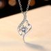 New Sterling Silver D Color Moissanite Fashionable Temperament Only Love 50 Points Pendant Versatile Clavicle Chain_ipsvogv.com