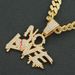 Personalized creative new product full of diamond letters, broken heart patchwork pendant necklace, hip-hop cool and_ipsvogv.com