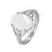 New Creative Green Agate Open Simple Diamond-Encrusted Ring Unisex Chalcedony Silver Jewelry_ipsvogv.com