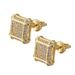 Women's Jewelry Hip Hop Earrings Square Double Layer Full Zirconium Earrings Personalized Trendy Design Earrings For Men And Women Couples_ipsvogv.com