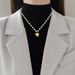 Body 【 All Titanium Steel 】 Pearl Love Personality Extremely Simple Wind Stove Real Gold Necklace Female Ins Internet 【 】_ipsvogv.com