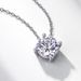 new Moissanite Pendant Female S925 Silver Four Claw Inlaid Moissanite Clavicle Chain Simple Fashion All Match_ipsvogv.com