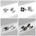 Dai Li Men's Business Cuffs Enamel Diamond Cufflinks Light Luxury Silver Cuff Nails French Round Checkerboard Cufflinks_ipsvogv.com