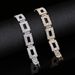 Unisex Hot Sale Fashion Star Bracelet Full Of Diamonds Shining Square Gold Two Tone Women's Jewelry_ipsvogv.com