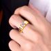 Simple Trendy Men's Business Elegant And Steady Gentleman Wedding Moissanite Horn 18 Gold 2-carat Diamond Ring_ipsvogv.com
