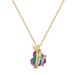 【 】 Colorful To Heart Light Luxury Charm Gorgeous Full Diamond Necklace Women's Versatile Clavicle Titanium Steel Chain_ipsvogv.com