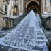 Hair Jwlry V146 Vil Long Cathdral Bridal Vils 1 Tir Lac Appliqus Edg Mantilla Wid Wdding Accssoris For_ipsvogv.com