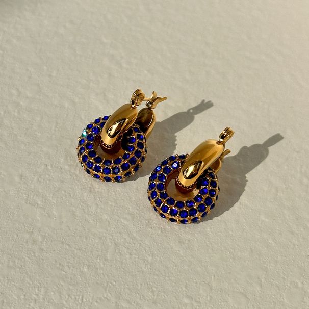 Fashionable Niche INS Retro Polished Color Round Detachable Earrings_ipsvogv.com