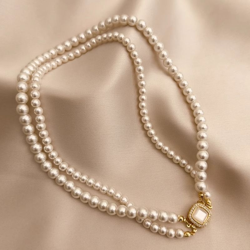 Double Layered Autumn Winter Long Pearl Sweater For Women 2024 New Style Trendy And Necklace With A High-end Feel_ipsvogv.com
