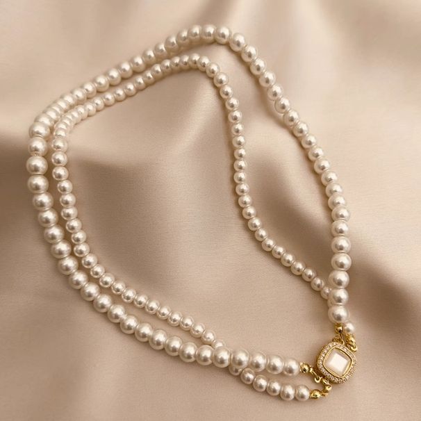 Double Layered Autumn Winter Long Pearl Sweater For Women 2024 New Style Trendy And Necklace With A High-end Feel_ipsvogv.com