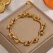 New Titanium ING Style Electroplated Real Gold Stainless Steel Elegant Men's DIY Bracelet_ipsvogv.com