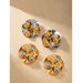 L Designer Style Gold Brass Metal Minimalist Round Ball Three-Dimensional Disc Earrings Heavy Craft Ear Jewelry_ipsvogv.com