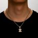 Hip Hop Rock Sugar Letter Pendant Zircon Personalized Accessory Niche Design Men's Necklace_ipsvogv.com