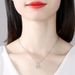 S925 Sterling Silver Necklace For Women Fashion Classic D Color Moissanite 1 Carat Angel Kiss Clavicle Necklace_ipsvogv.com