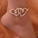 Hot Selling Jewelry Full Diamond Fashion Diamond Double Heart Anklet Hollow All-match Heart-shaped Rhinestone Anklet_ipsvogv.com