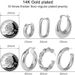 Hot Selling 6 Pairs Set Fashionable Antiallergic Titanium Earrings With 14K Gold Plating High-End Earrings | Round And Thick Earring Set_ipsvogv.com
