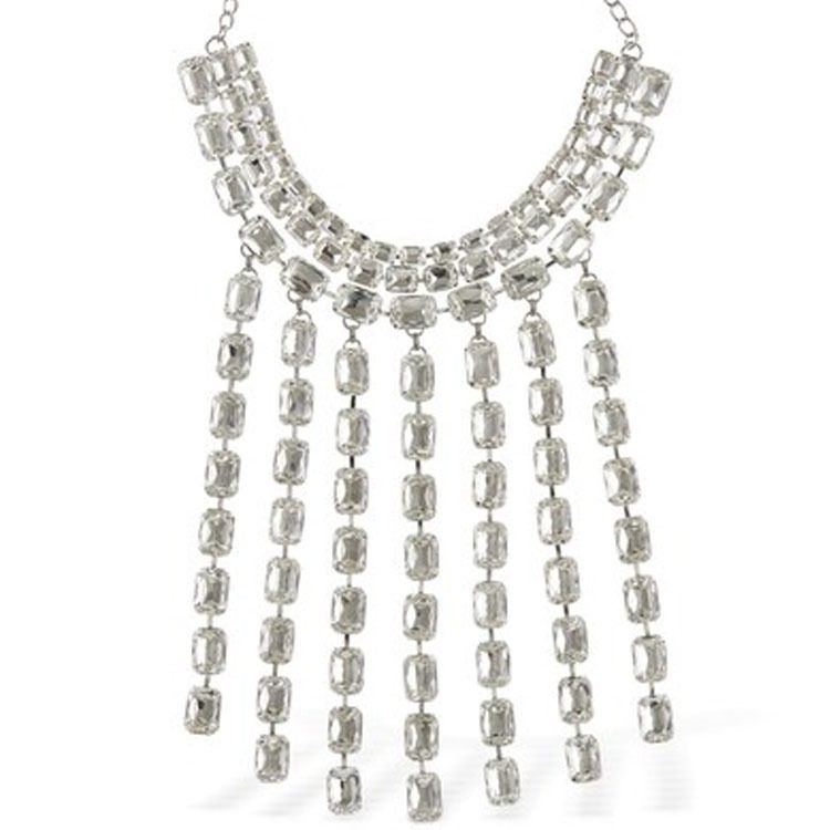 jewelry rhinestone multi-layer tassel necklace exaggerated long alternative diamond neck chain female choker_ipsvogv.com