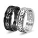 New Personalized Men's Titanium Steel Double Strand Wire Rope Cuban With Hollow Design Neutral Style Jewelry Ring_ipsvogv.com