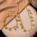 Fashionable Titanium Steel Necklace, Gold Bead Pendant, Non Fading, Niche Collarbone Chain, Women's High-end Feeling,_ipsvogv.com