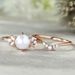 High Beauty Women's Ice Queen Big Pearl Design Luxury Jewelry Pair Ring_ipsvogv.com