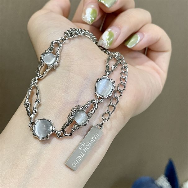 Korean Style High-End Minimalist Moonstone Spliced Men, Personalized Light Luxury Simple Versatile Beaded Bracelet For_ipsvogv.com