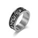 Titanium steel men's ring ring Ancient Egyptian Ankh feather lucky symbol ring_ipsvogv.com