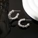 S925 Sterling Silver Broken Silver Earrings Women's All-match Light Luxury Fashion Niche High-end Design Earrings_ipsvogv.com