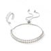 Fashion zircon bracelet new style women's high end temperament adjustable zircon bracelet ring set_ipsvogv.com