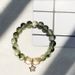 version Korean Style Best Friend Matching Gift Clear Green Explosive Crystal Bracelet_ipsvogv.com