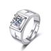 Diamond, Star Zircon White Four Water Engagement Wedding Men's Ring, Handmade Diamond, Ring,_ipsvogv.com