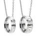 Shuosbai DAD MOM Carved Letters Titanium Steel Ring Necklace Pendant Mother Father Day Gift For Evening Party_ipsvogv.com