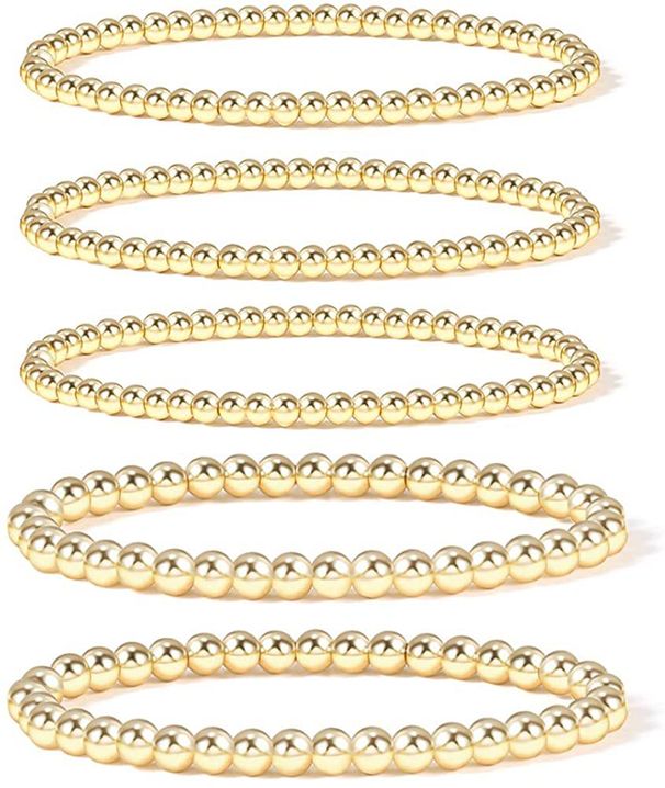 New Versatile 4/6mm Bead Set Couple Beach Style Geometric CCB Elastic Bracelet_ipsvogv.com