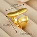 Fashionable Geometric Shape Women's Adjustable Bridal Wedding Set Bohemian Gloss Bright Face Ring_ipsvogv.com