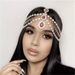 Retro Bohemian hair accessories bridal headdresses inlaid with diamond eyebrow pendant hair chain_ipsvogv.com