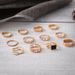 Exaggerated With Diamond Embellishments, Punk Style Metal Star Black Ring, 12 Piece Set_ipsvogv.com