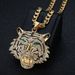 New Hip-Hop Jewelry Titanium Steel Gold-Plated Diamond-Studded Tiger Head Bottle Opener Pendant Necklace_ipsvogv.com