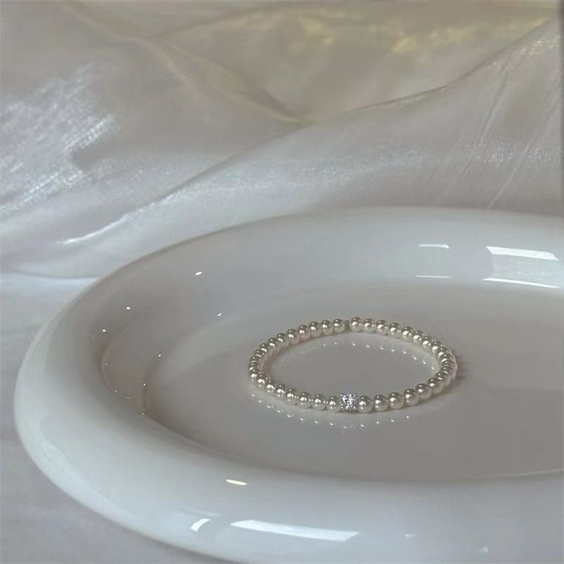 New French Sweet Pearl Geometric Bracelet For Women, Exquisite Fashionable Style, Elegant And Versatile Handstring_ipsvogv.com