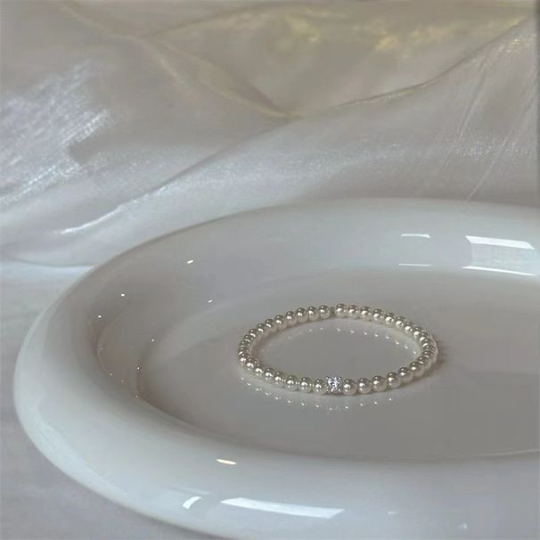 New French Sweet Pearl Geometric Bracelet For Women, Exquisite Fashionable Style, Elegant And Versatile Handstring_ipsvogv.com