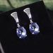 Noble Retro Crystal Earrings S925 Sterling Silver Inlaid With Colored Crystals 9 Carat Earrings For Women Popular_ipsvogv.com
