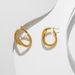 French titanium steel Fried Dough Twists wire earrings female fashion niche simple gold-plated ring earrings earrings_ipsvogv.com