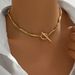 Ins minimalist style women's high-end feeling collarbone chain versatile geometric niche design cross metal necklace_ipsvogv.com