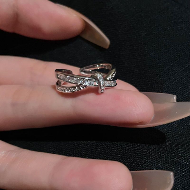 Love Cross Zircon Ring For Women, Cold Style, Niche Design, High-end Feel, Index Finger Ring, Light Luxury, Unique And_ipsvogv.com