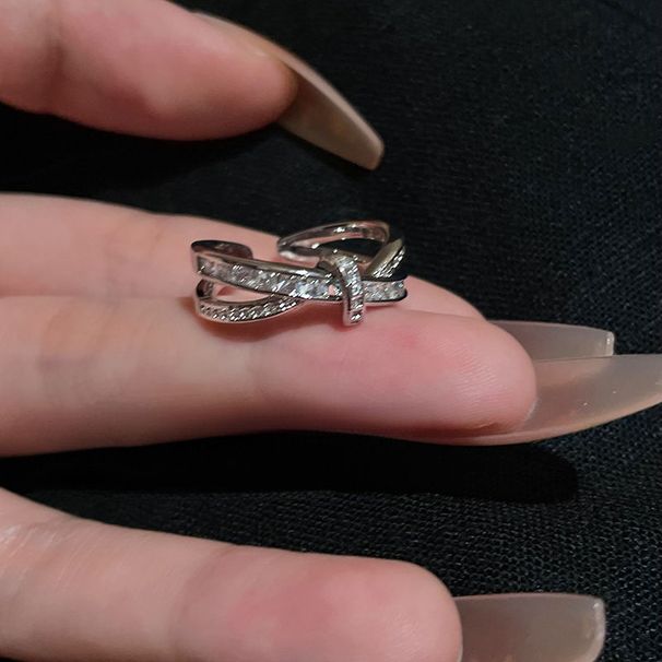 Love Cross Zircon Ring For Women, Cold Style, Niche Design, High-end Feel, Index Finger Ring, Light Luxury, Unique And_ipsvogv.com