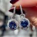 Cao Shi's live streaming website's popular luxury sapphire blue zircon long earrings temperament Valentine's Day gift earrings for women_ipsvogv.com