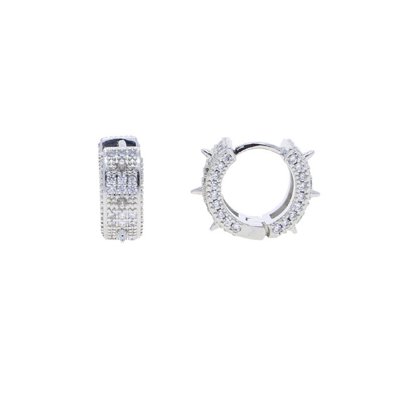 Women's Jewelry Hip Hop New Nail Zircon Earrings Hip Hop Fashion Street Trend Earrings_ipsvogv.com