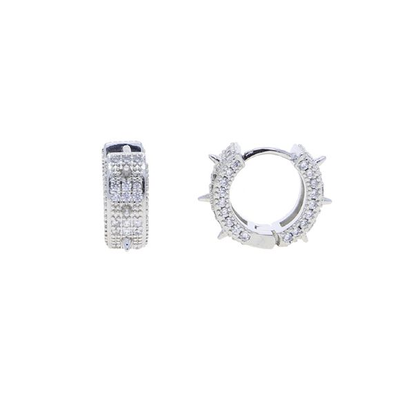 Women's Jewelry Hip Hop New Nail Zircon Earrings Hip Hop Fashion Street Trend Earrings_ipsvogv.com