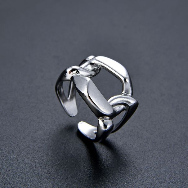 Unisex Jewelry Fashion Color Preserving Personality Simple Style Temperament Chain Ring Opening Adjustable Men And Women's Ring Hand Jewelry INS Style_ipsvogv.com
