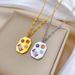 Full Body 【 Titanium Steel 】 Square Star Galaxy Furnace Real Gold Necklace Female Ins Internet Celebrity Clavicle Chain 【 】_ipsvogv.com