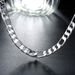 Jinshihu Jewelry Electroplated Silver Fashion Jewelry Men's 8MM Flat 3:1 Necklace N018_ipsvogv.com